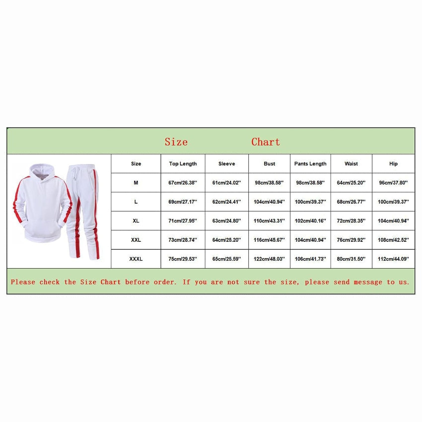 Men's Tracksuit Set, Colour Block Design in different colour, Hooded Sweatshirt with Matching Jogger Pants