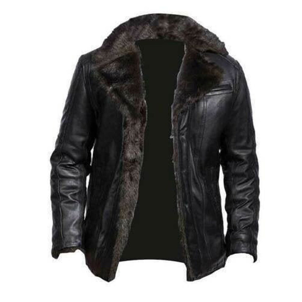 RAY'S WESTERN Leather Jacket Men Shearling Sheepskin