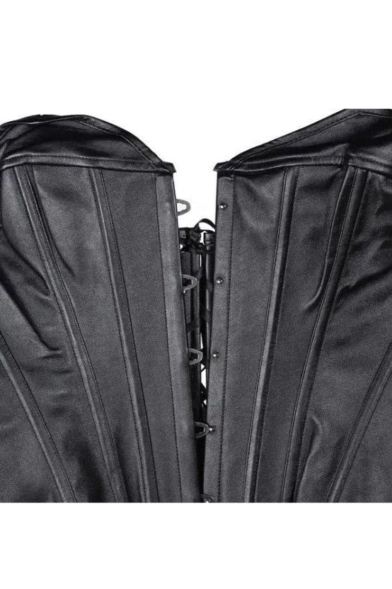 RAY'S Corsets for Women Faux Leather Corset Top Steampunk Corsets Zipper Bustier Pirate Costume