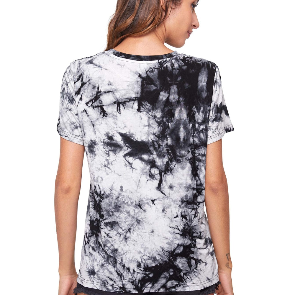 RAY'S Women/Girls Short-sleeve Round Neck t-shirt Tie-dye pattern.
