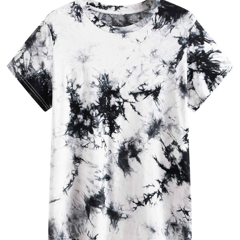 RAY'S Women/Girls Short-sleeve Round Neck t-shirt Tie-dye pattern.