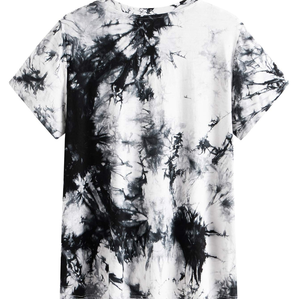 RAY'S Women/Girls Short-sleeve Round Neck t-shirt Tie-dye pattern.