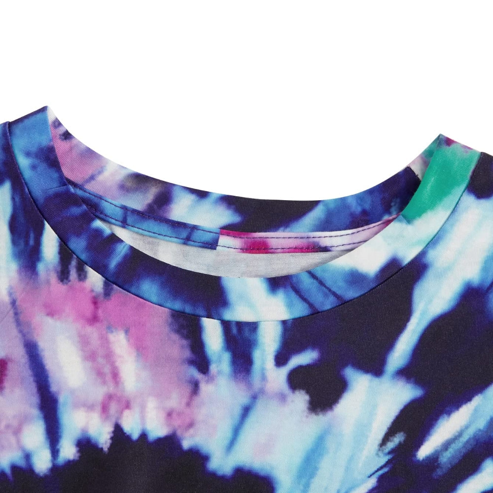 RAY'S Women/Girls Short-sleeve Round Neck t-shirt Tie-dye pattern.