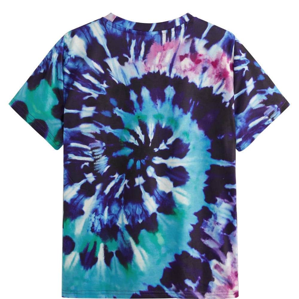 RAY'S Women/Girls Short-sleeve Round Neck t-shirt Tie-dye pattern.