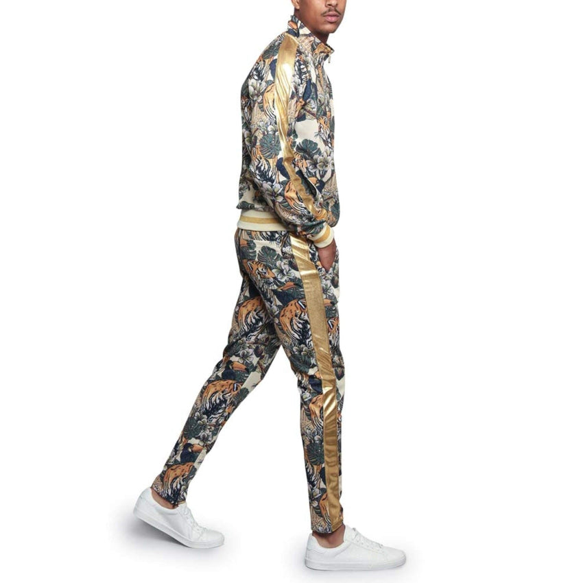 RAY'S Unisex Athletic Tracksuit Set,Cambo Pattern, 2-Piece Polyester, Long Sleeve with Side Zip Pockets, Athletic Regular Fit