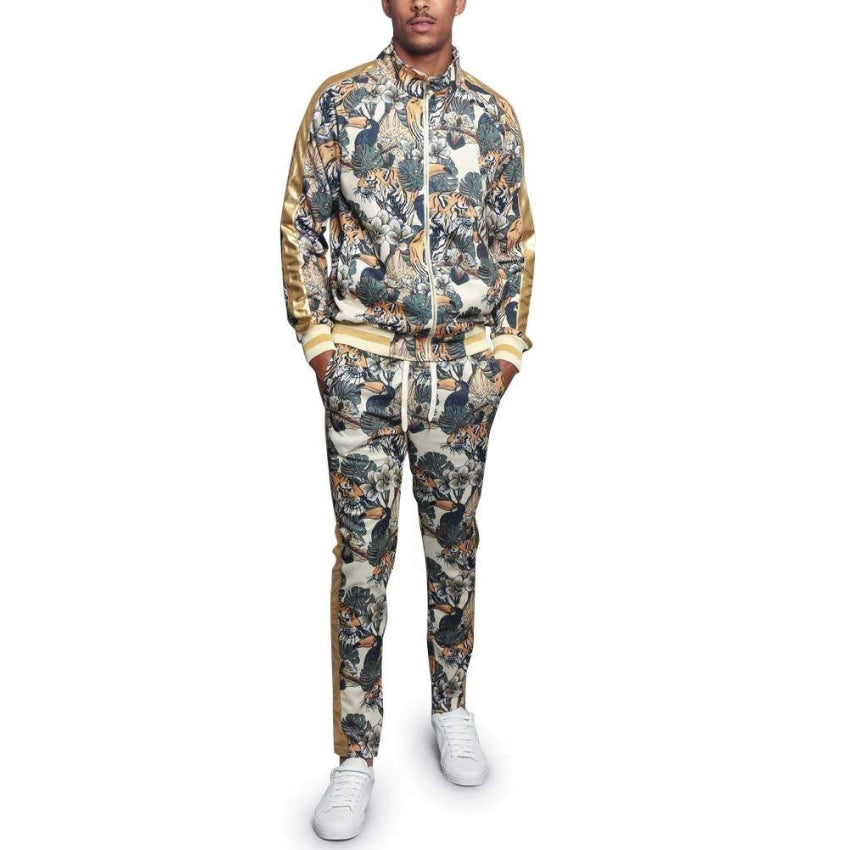RAY'S Unisex Athletic Tracksuit Set,Cambo Pattern, 2-Piece Polyester, Long Sleeve with Side Zip Pockets, Athletic Regular Fit