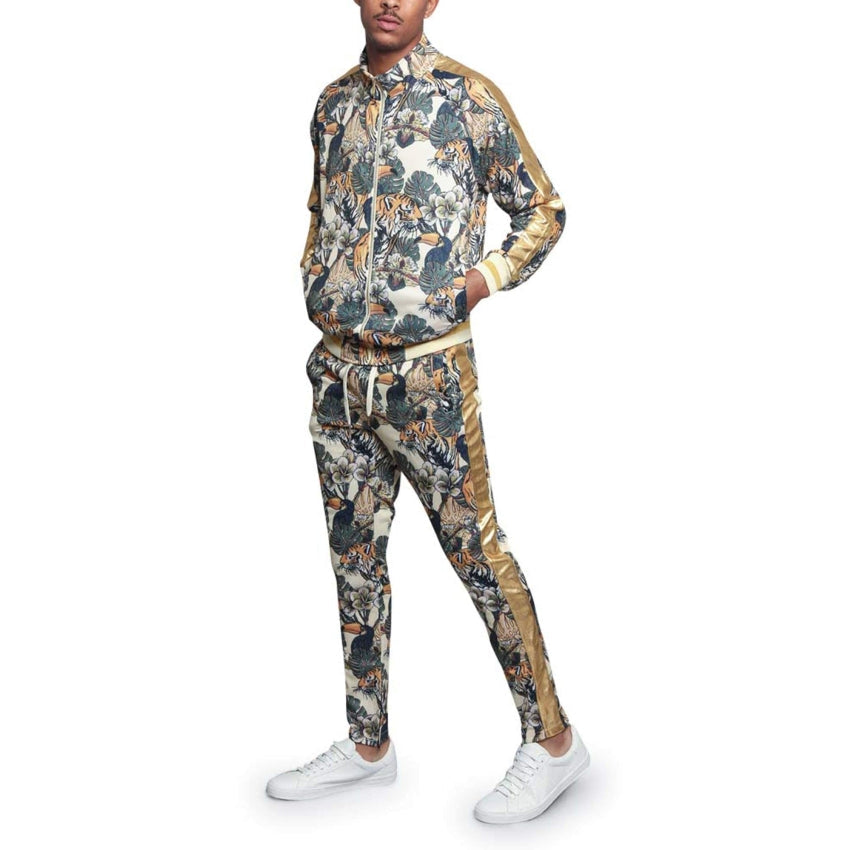 RAY'S Unisex Athletic Tracksuit Set,Cambo Pattern, 2-Piece Polyester, Long Sleeve with Side Zip Pockets, Athletic Regular Fit