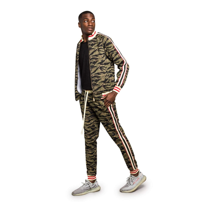 RAY'S Unisex Athletic Tracksuit Set,Cambo Pattern, 2-Piece Polyester, Long Sleeve with Side Zip Pockets, Athletic Regular Fit
