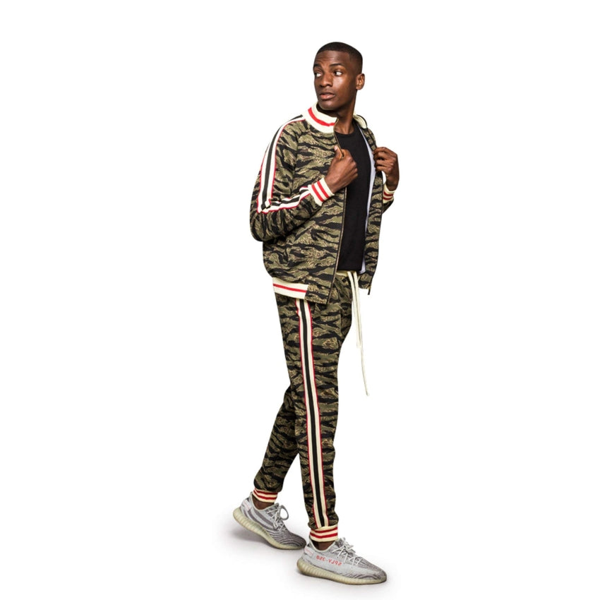 RAY'S Unisex Athletic Tracksuit Set,Cambo Pattern, 2-Piece Polyester, Long Sleeve with Side Zip Pockets, Athletic Regular Fit