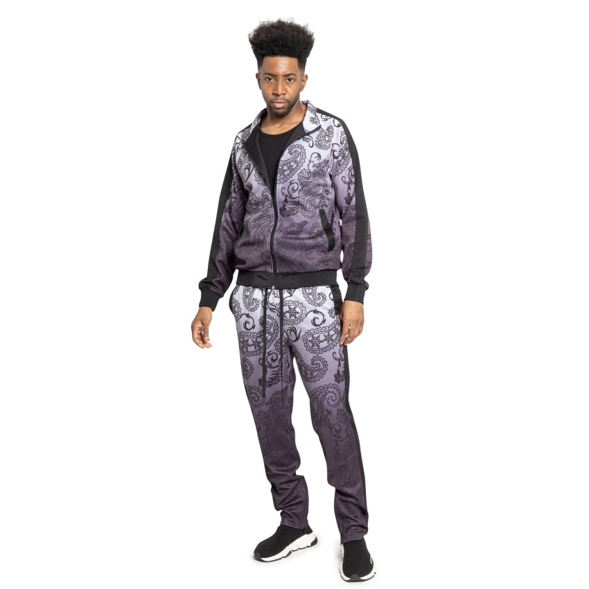 RAY'S Unisex Athletic Tracksuit Set,Cambo Pattern, 2-Piece Polyester, Long Sleeve with Side Zip Pockets, Athletic Regular Fit