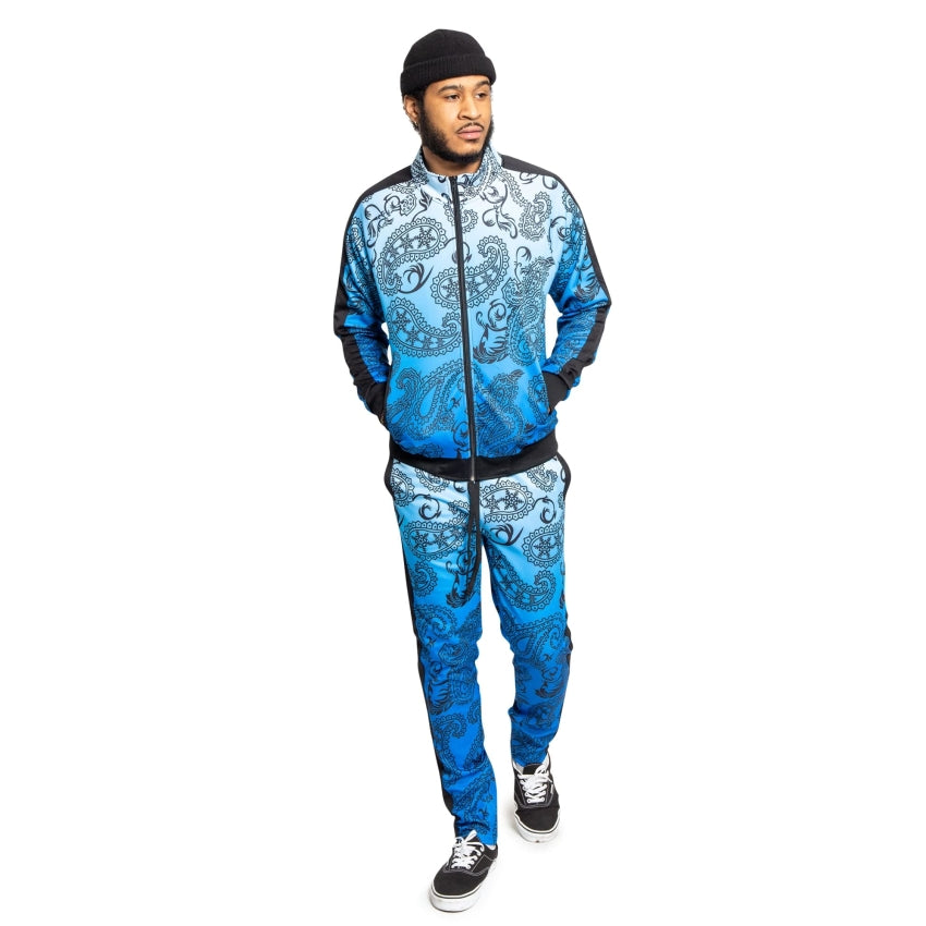 RAY'S Unisex Athletic Tracksuit Set,Cambo Pattern, 2-Piece Polyester, Long Sleeve with Side Zip Pockets, Athletic Regular Fit
