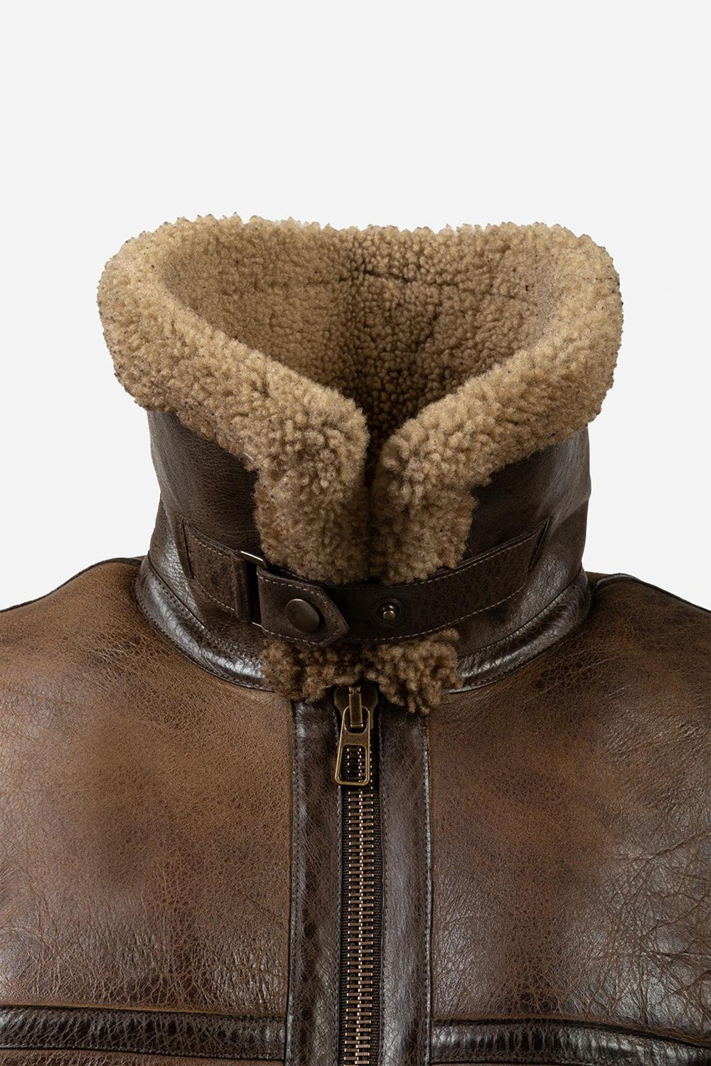 Ray's Leather Bomber Jackets For Men Real Sheepskin B3 Aviator Leather Jacket With Thick Shearling Sheepskin