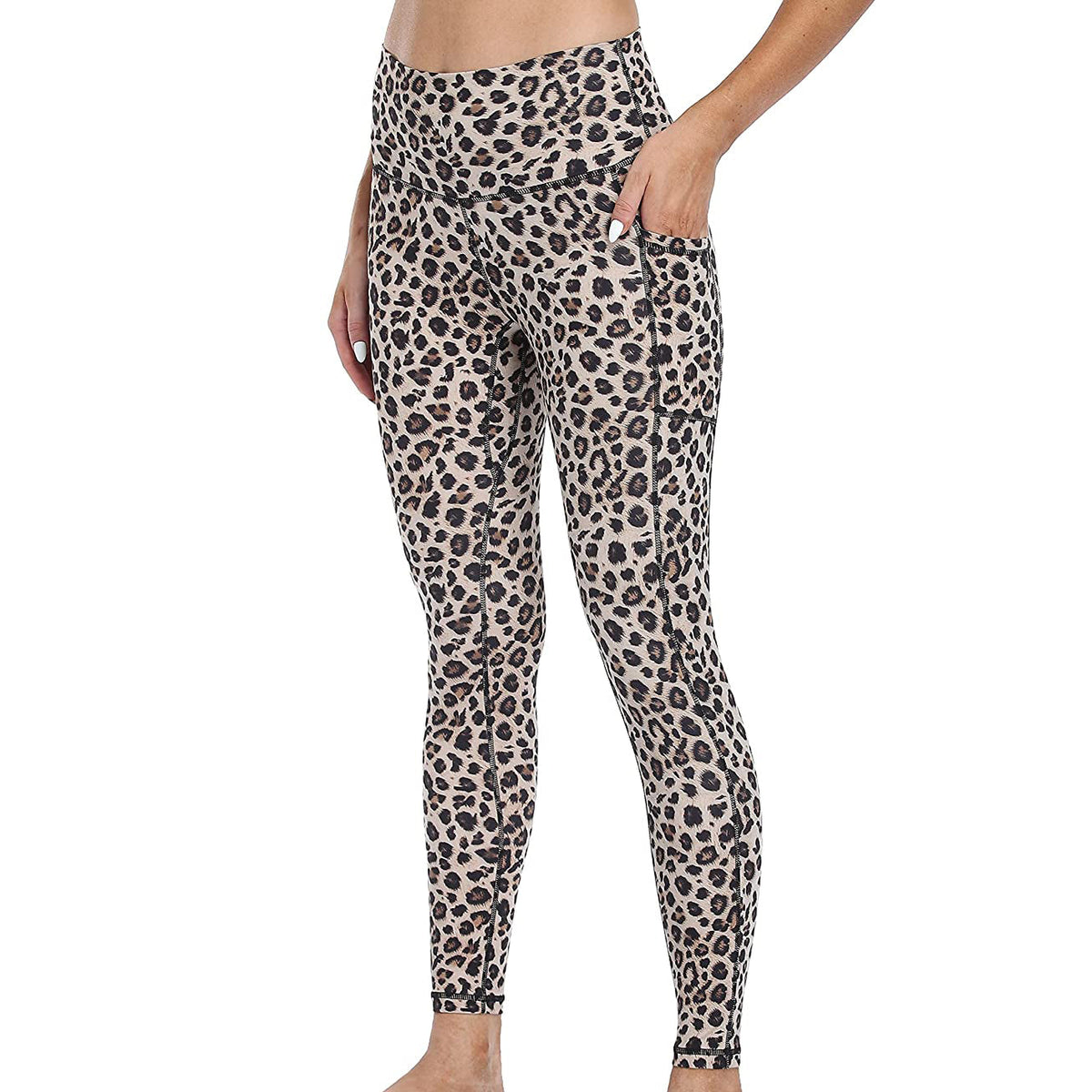 RAY'S Women's Leggings 7/8 with Pockets Sports Leggings High Waist Tummy Control Yoga Pants Training Pants Sweatpants