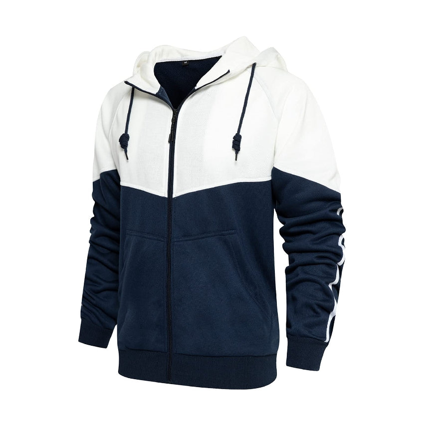 Men's Tracksuit Set, Colour Block Design in different colour, Hooded Sweatshirt with Matching Jogger Pants