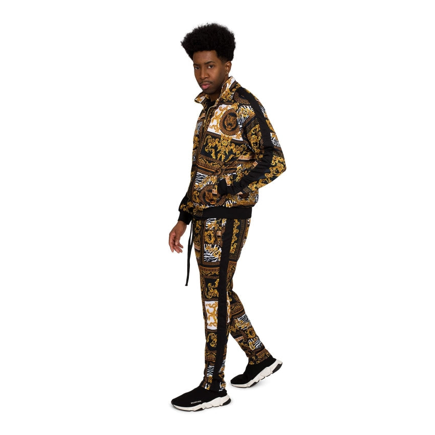 RAY'S Unisex Athletic Tracksuit Set,Cambo Pattern, 2-Piece Polyester, Long Sleeve with Side Zip Pockets, Athletic Regular Fit
