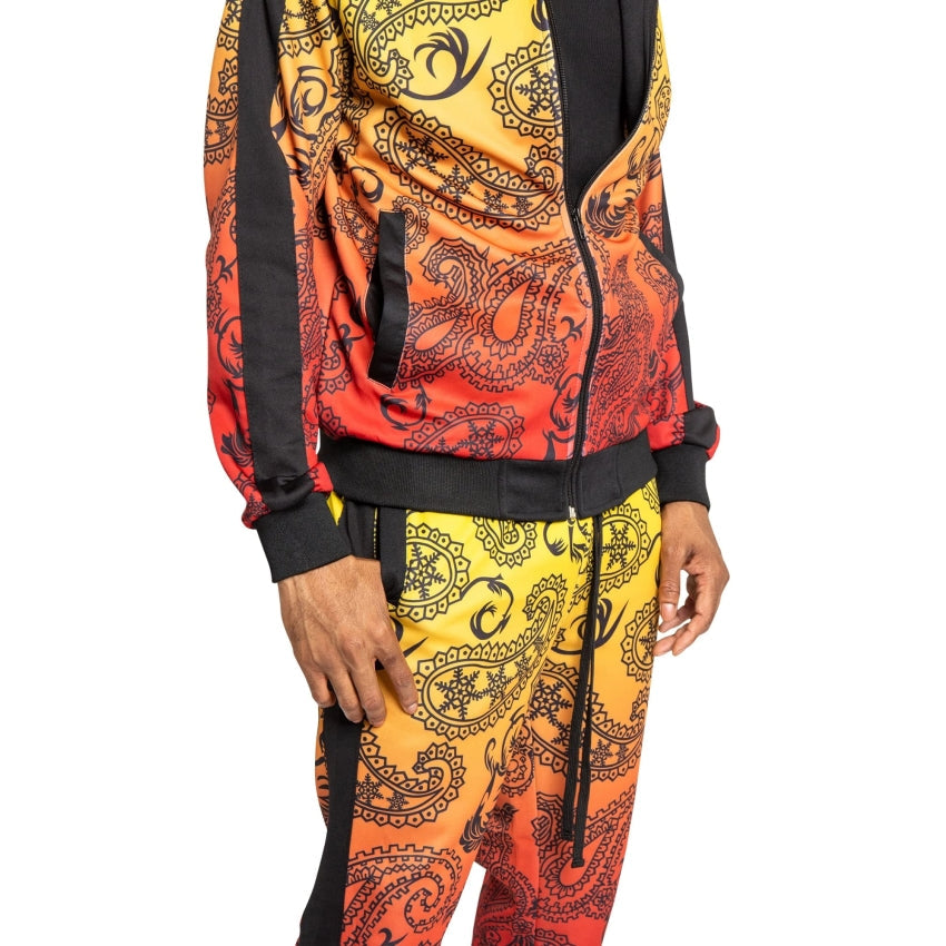 RAY'S Unisex Athletic Tracksuit Set,Cambo Pattern, 2-Piece Polyester, Long Sleeve with Side Zip Pockets, Athletic Regular Fit