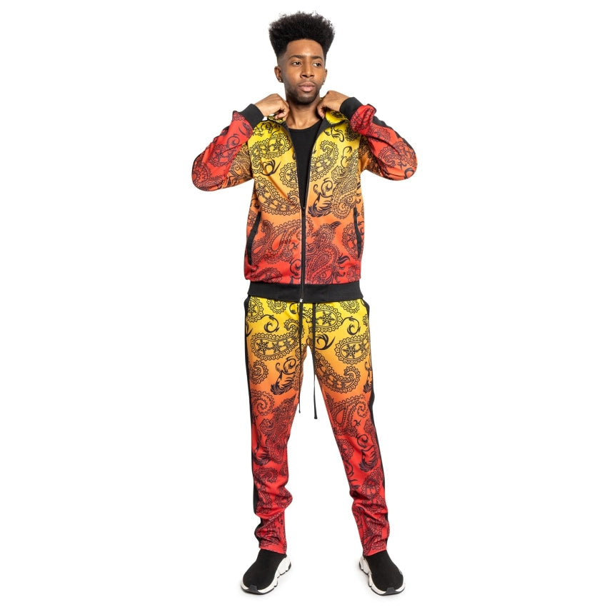 RAY'S Unisex Athletic Tracksuit Set,Cambo Pattern, 2-Piece Polyester, Long Sleeve with Side Zip Pockets, Athletic Regular Fit