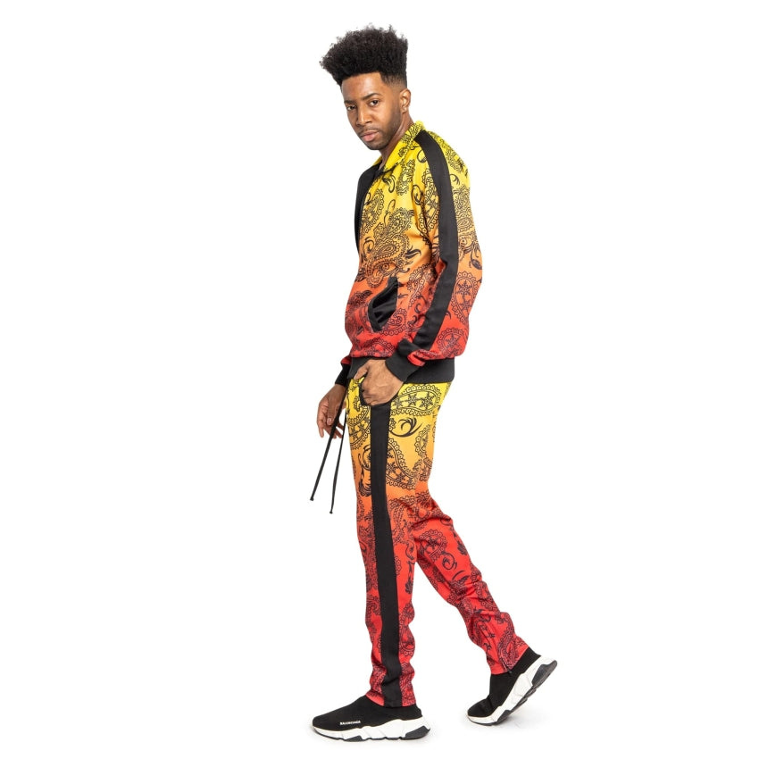 RAY'S Unisex Athletic Tracksuit Set,Cambo Pattern, 2-Piece Polyester, Long Sleeve with Side Zip Pockets, Athletic Regular Fit
