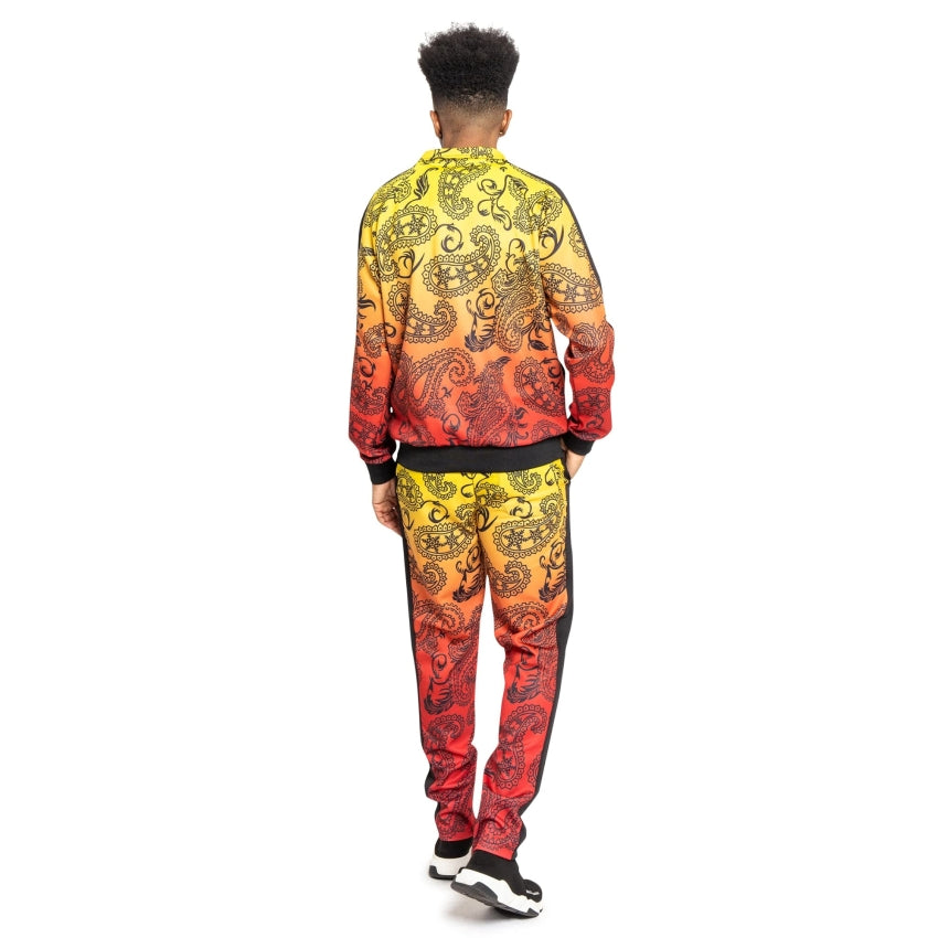 RAY'S Unisex Athletic Tracksuit Set,Cambo Pattern, 2-Piece Polyester, Long Sleeve with Side Zip Pockets, Athletic Regular Fit