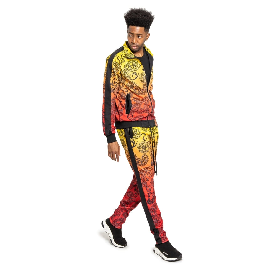 RAY'S Unisex Athletic Tracksuit Set,Cambo Pattern, 2-Piece Polyester, Long Sleeve with Side Zip Pockets, Athletic Regular Fit