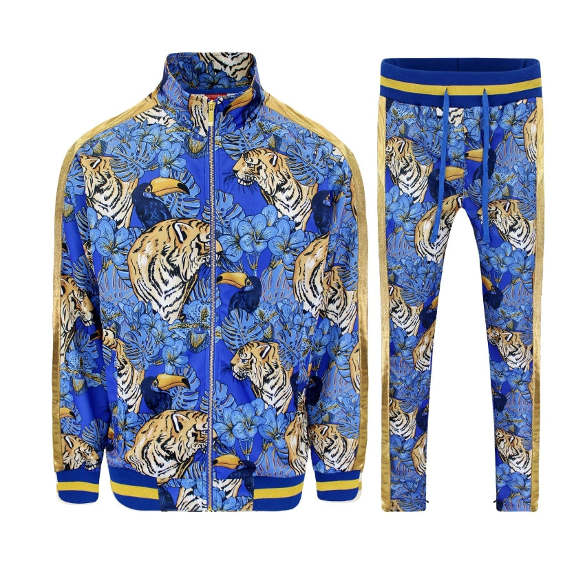 RAY'S Unisex Athletic Tracksuit Set,Cambo Pattern, 2-Piece Polyester, Long Sleeve with Side Zip Pockets, Athletic Regular Fit