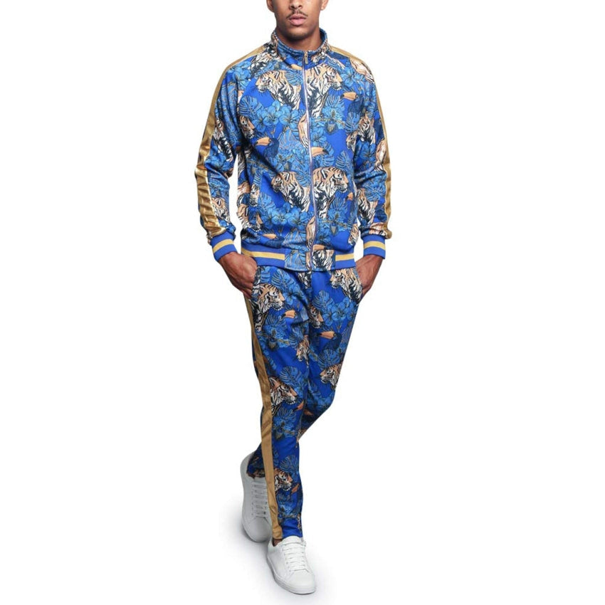 RAY'S Unisex Athletic Tracksuit Set,Cambo Pattern, 2-Piece Polyester, Long Sleeve with Side Zip Pockets, Athletic Regular Fit