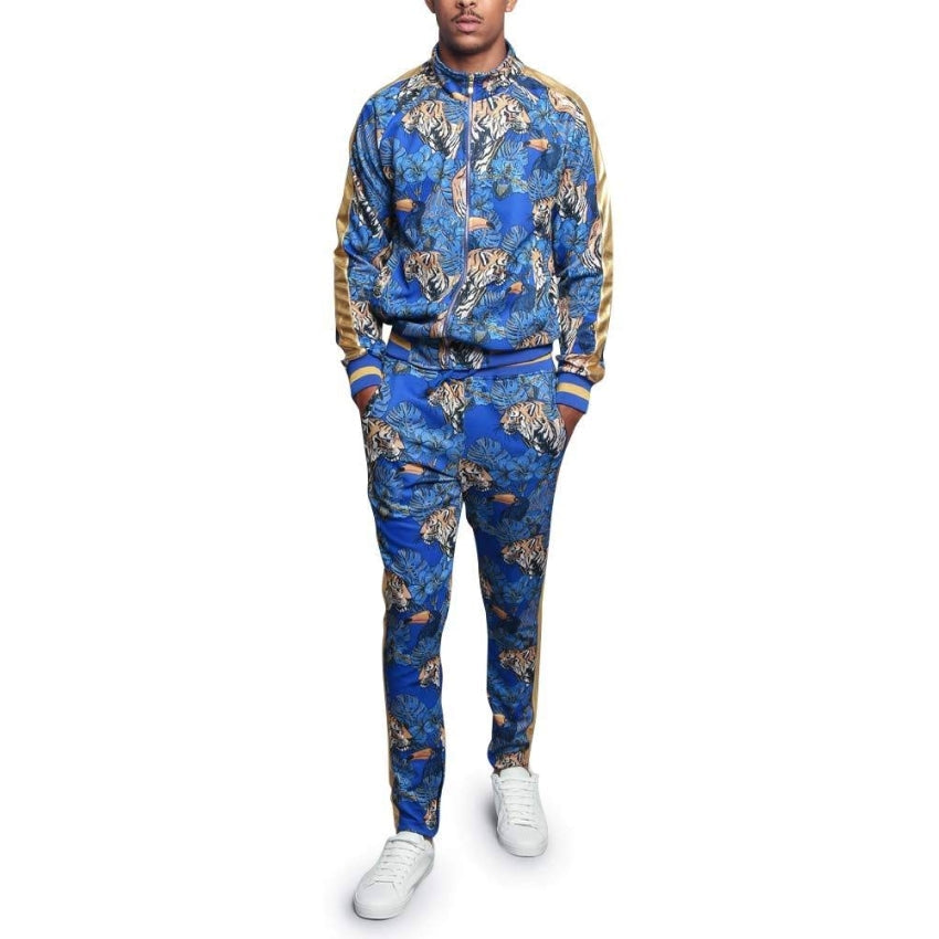 RAY'S Unisex Athletic Tracksuit Set,Cambo Pattern, 2-Piece Polyester, Long Sleeve with Side Zip Pockets, Athletic Regular Fit