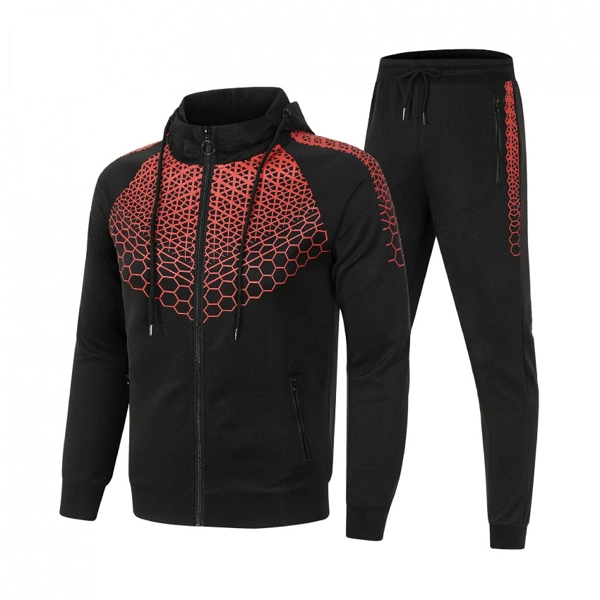 RAY'S Unisex Athletic Tracksuit Set,Cambo Pattern, 2-Piece Polyester, Long Sleeve with Side Zip Pockets, Athletic Regular Fit