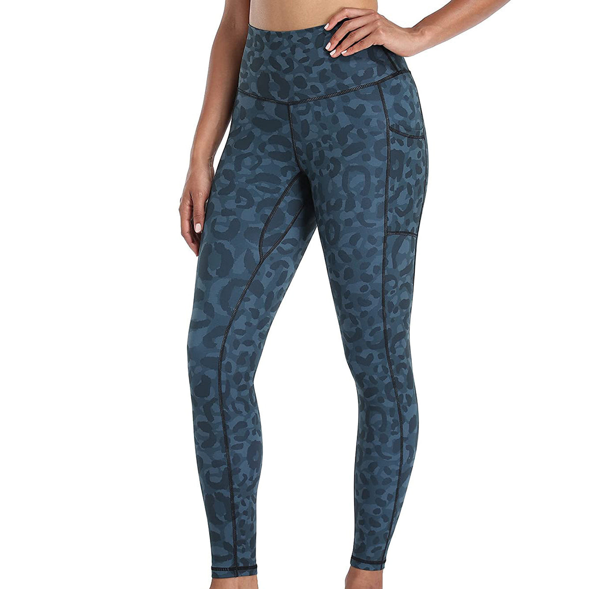 RAY'S Women's Leggings 7/8 with Pockets Sports Leggings High Waist Tummy Control Yoga Pants Training Pants Sweatpants
