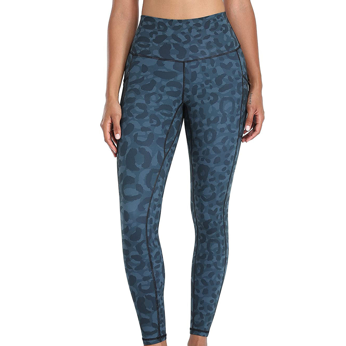 RAY'S Women's Leggings 7/8 with Pockets Sports Leggings High Waist Tummy Control Yoga Pants Training Pants Sweatpants
