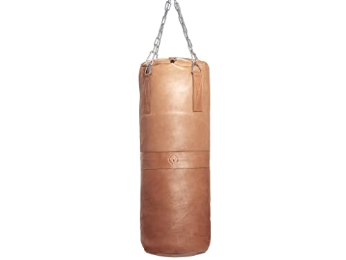 RAY'S Heavy Punching Bag Vintage TAN Leather UNFILLED