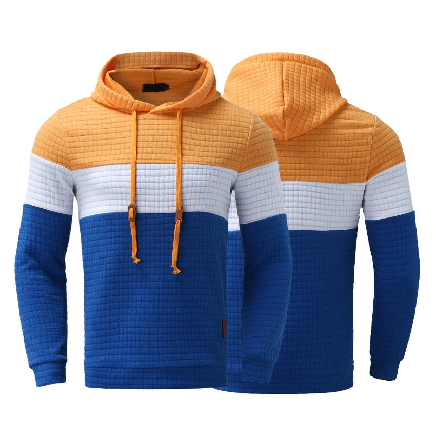 Men's Tracksuit Set, Colour Block Design in different colour, Hooded Sweatshirt with Matching Jogger Pants