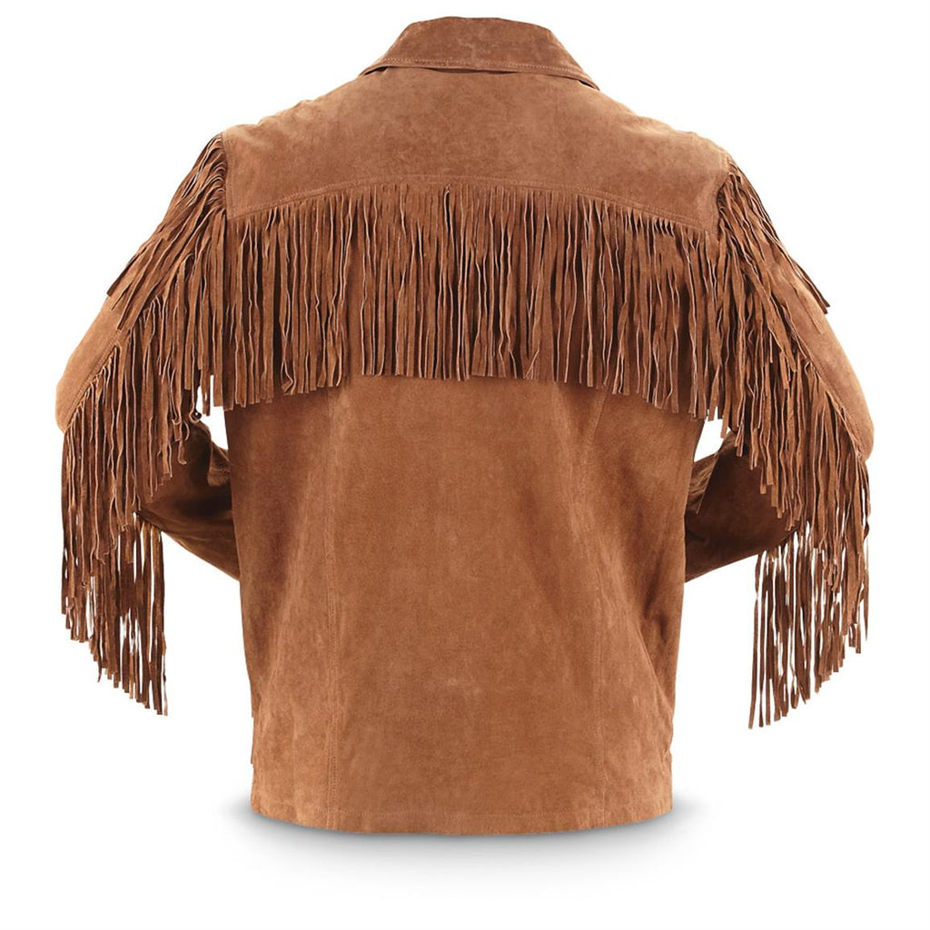 WESTREN SUEDE BROWN LEATHER JACKET LONG