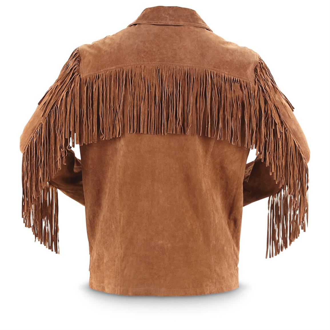 WESTREN SUEDE BROWN LEATHER JACKET LONG