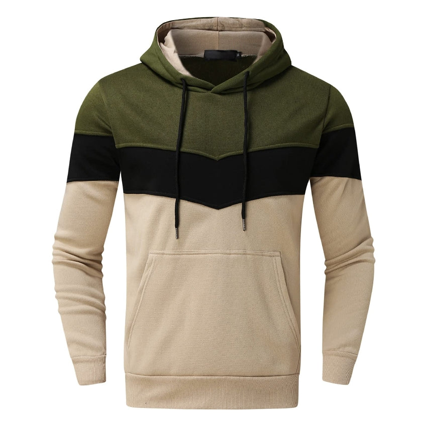 Men's Tracksuit Set, Colour Block Design in different colour, Hooded Sweatshirt with Matching Jogger Pants