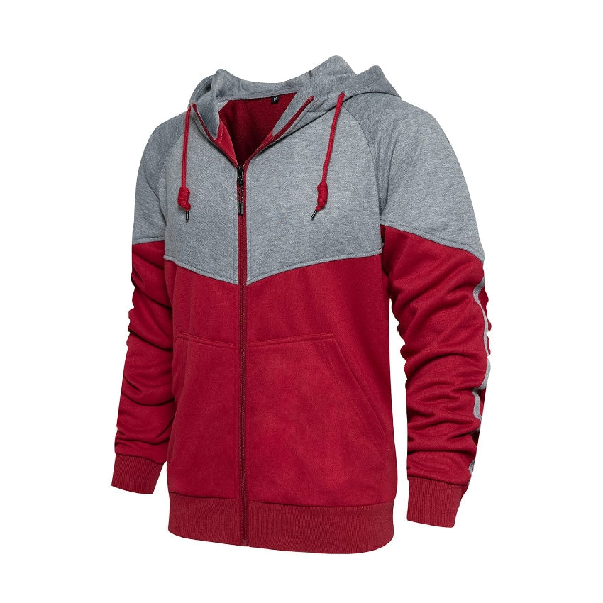 Men's Tracksuit Set, Colour Block Design in different colour, Hooded Sweatshirt with Matching Jogger Pants