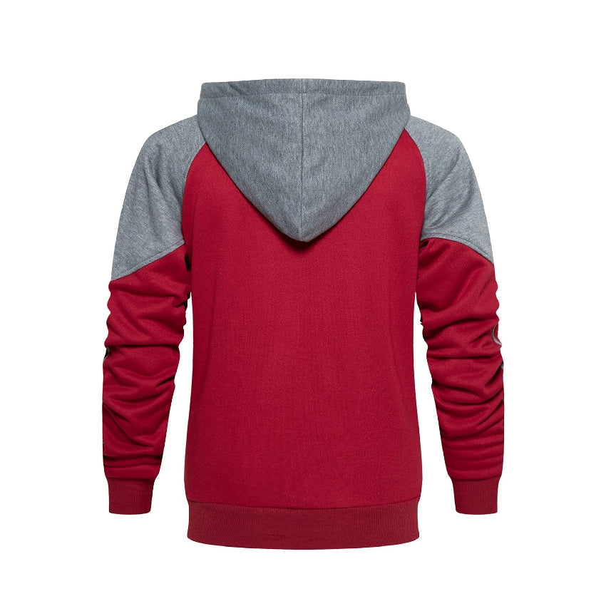 Men's Tracksuit Set, Colour Block Design in different colour, Hooded Sweatshirt with Matching Jogger Pants