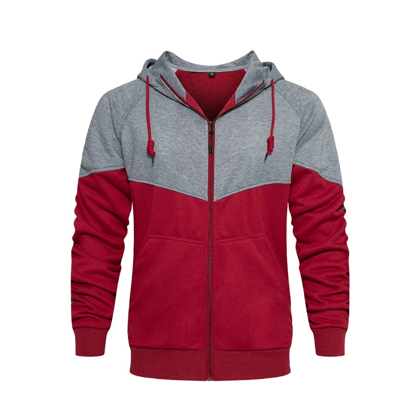 Men's Tracksuit Set, Colour Block Design in different colour, Hooded Sweatshirt with Matching Jogger Pants