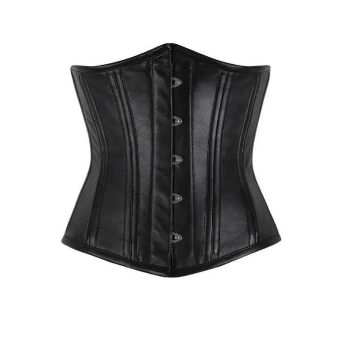 RAY'S Corsets for Women Faux Leather Corset Top Steampunk Corsets Zipper Bustier Pirate Costume
