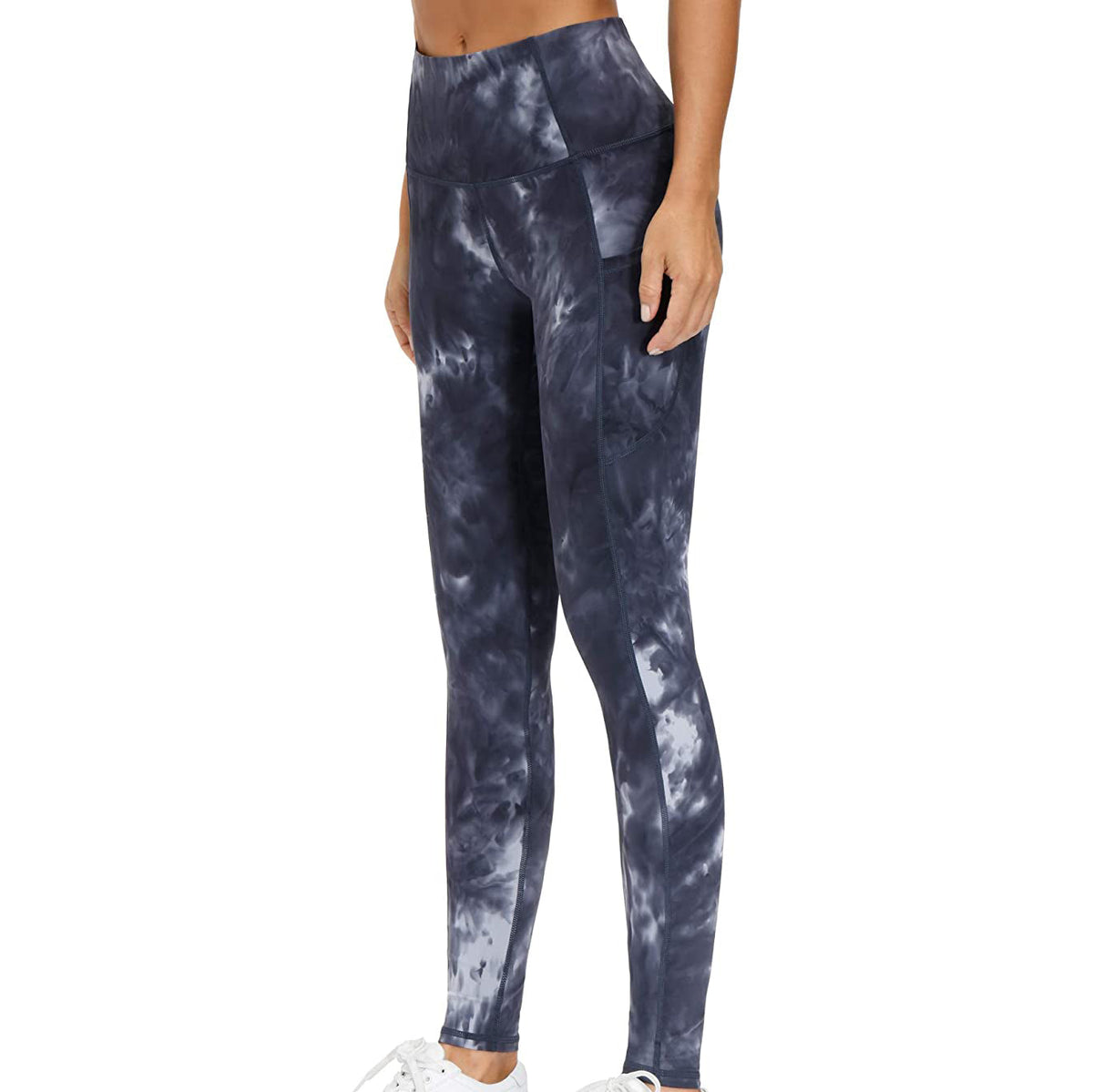 RAY'S Women's Sports Leggings, Marble Pattern High Waist Yoga Pants, Running Stretch Tights Workout Trousers for Yoga, Running, Dance, Fitnes, Cycling, Casual