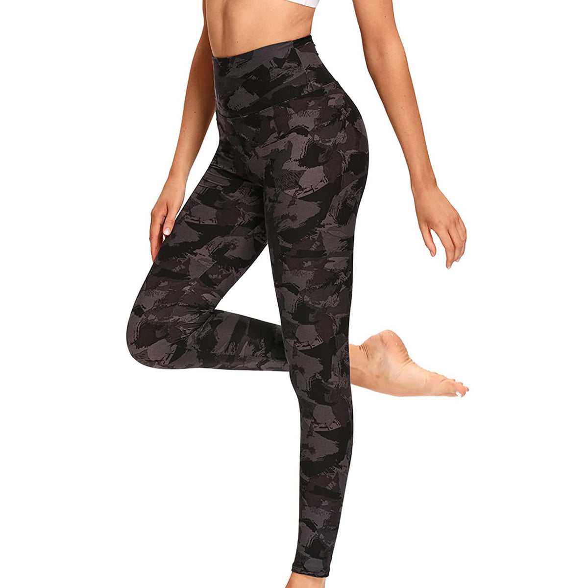 RAY'S Women's Sports Leggings, Marble Pattern High Waist Yoga Pants, Running Stretch Tights Workout Trousers for Yoga, Running, Dance, Fitnes, Cycling, Casual