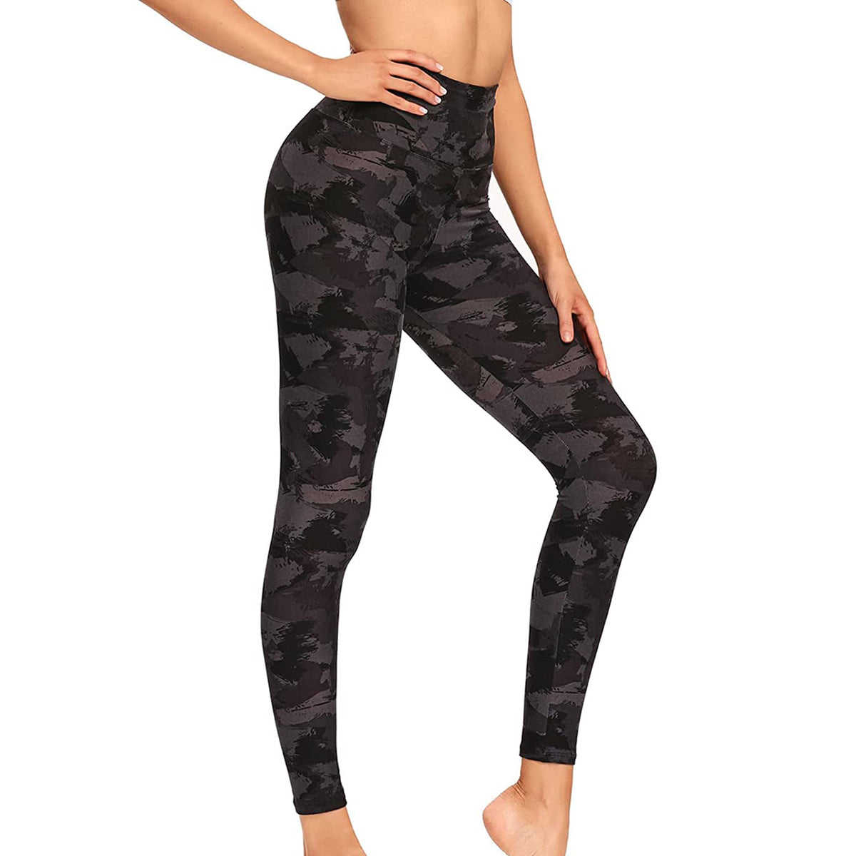 RAY'S Women's Sports Leggings, Marble Pattern High Waist Yoga Pants, Running Stretch Tights Workout Trousers for Yoga, Running, Dance, Fitnes, Cycling, Casual