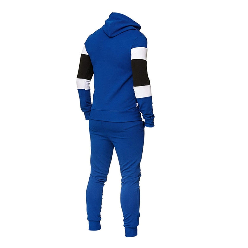 Men's Tracksuit Set, Colour Block Design in different colour, Hooded Sweatshirt with Matching Jogger Pants