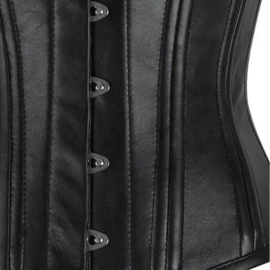 RAY'S Corsets for Women Faux Leather Corset Top Steampunk Corsets Zipper Bustier Pirate Costume