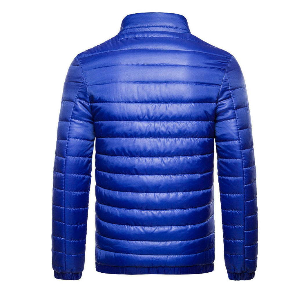 Puffer Jacket For Men Winter Warm Winter Lightweight Coat Windproof Insulated Jacket With Zippered Pocket