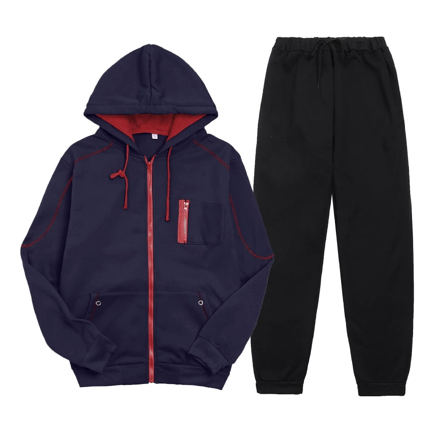 RAY'S Men's Tracksuit Sweatsuit Set Long Sleeve 2 Piece Hoodies Tracksuit Athletic Suit Sport Casual Fitness Jogging Outfits