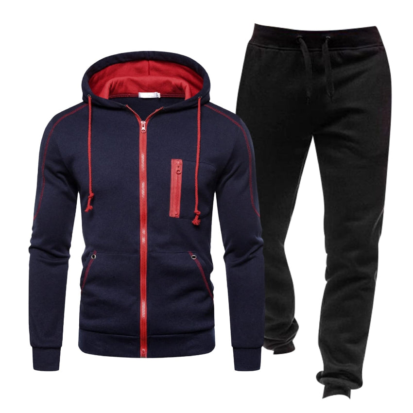 RAY'S Men's Tracksuit Sweatsuit Set Long Sleeve 2 Piece Hoodies Tracksuit Athletic Suit Sport Casual Fitness Jogging Outfits