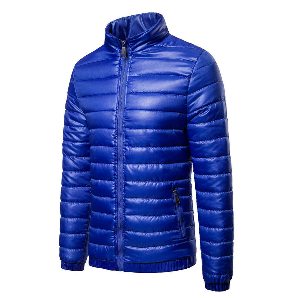 Puffer Jacket For Men Winter Warm Winter Lightweight Coat Windproof Insulated Jacket With Zippered Pocket