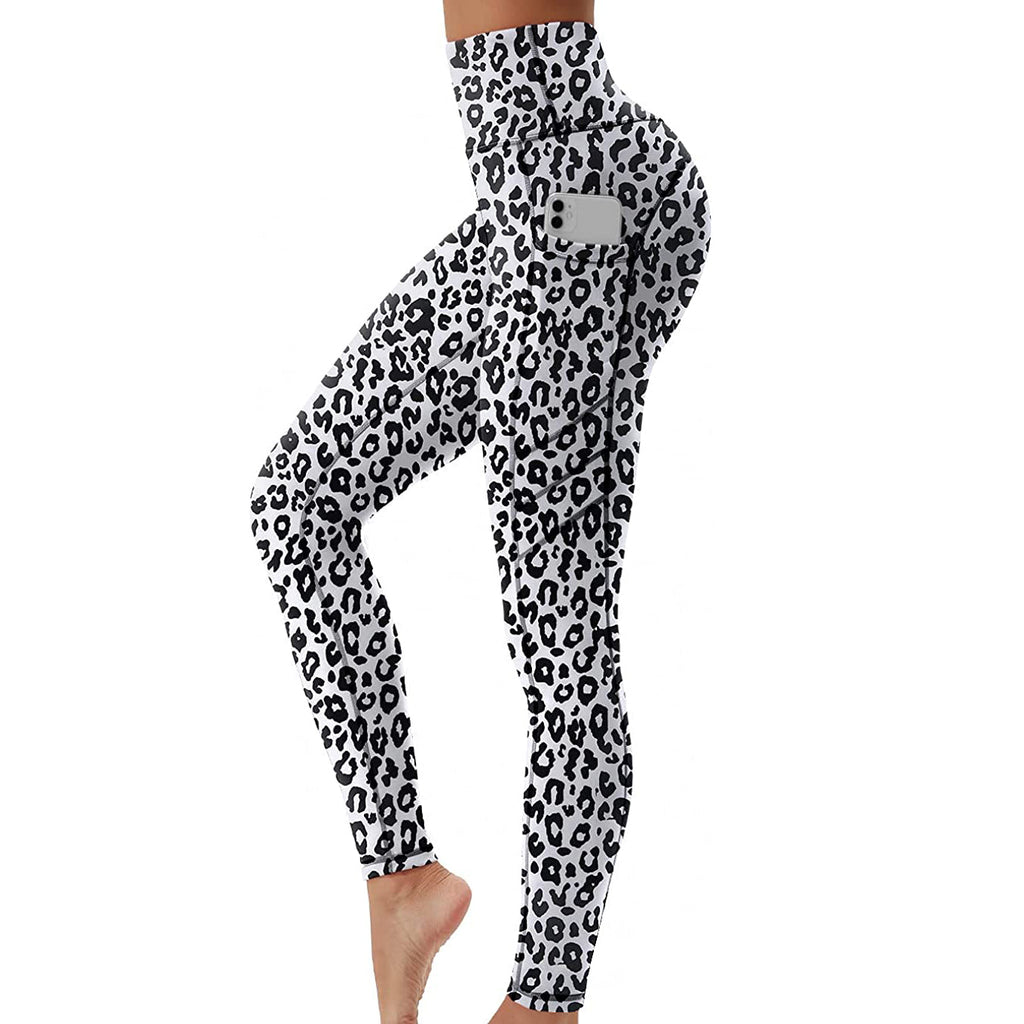 RAY'S Women's Leggings 7/8 with Pockets Sports Leggings High Waist Tummy Control Yoga Pants Training Pants Sweatpants