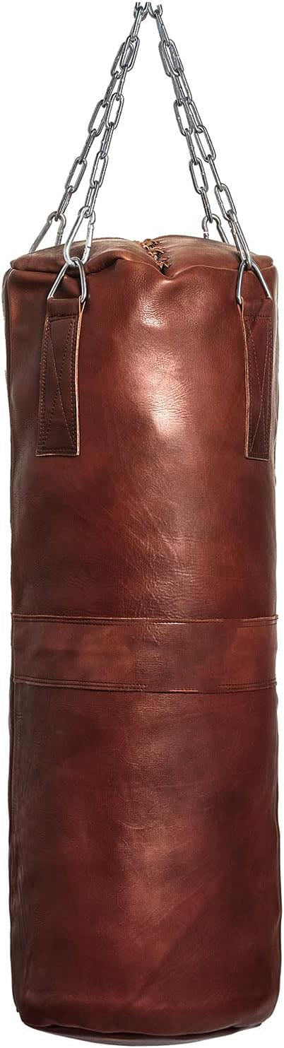 RAY'S Heavy Punching Bag Vintage Brown Leather UNFILLED